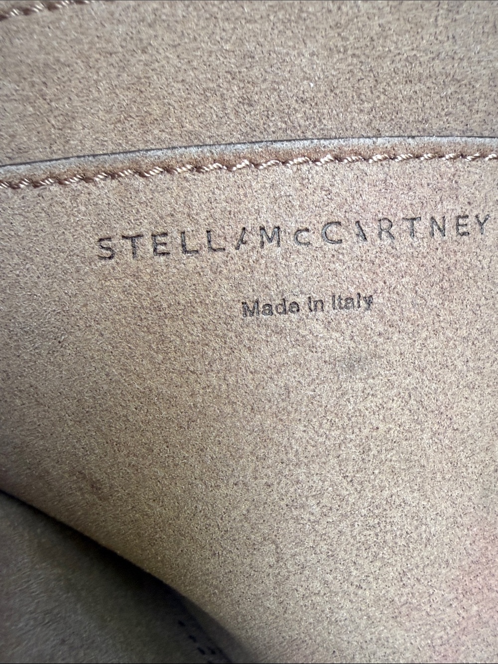 Stella McCartney Taupe Shoulder Bag with Branded Strap - Picture 4 of 4